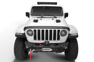 Jeep Wrangler Hood Deflector - Husky Liners - Aeroskin II Textured Black - Matte Black - `18-`25